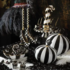 MacKenzie-Childs Check Black  Ivory Dinner Candles, Set of 2| Candles & Fragrances|Table Accessories