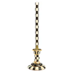MacKenzie-Childs Check Black  Ivory Dinner Candles, Set of 2| Candles & Fragrances|Table Accessories
