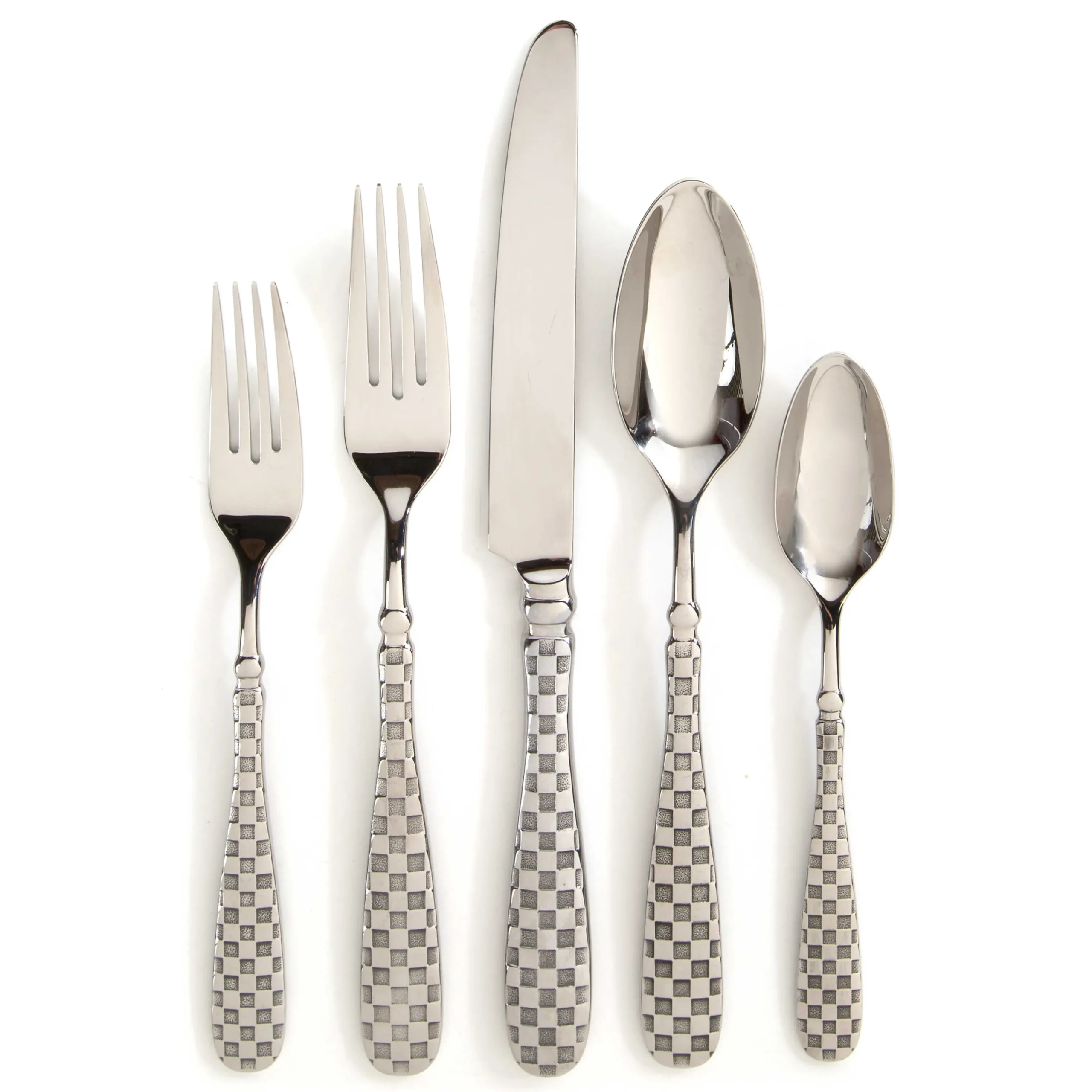 MacKenzie-Childs Check Flatware 5-Piece Place Setting| Fall Entertaining|Dinnerware & Flatware