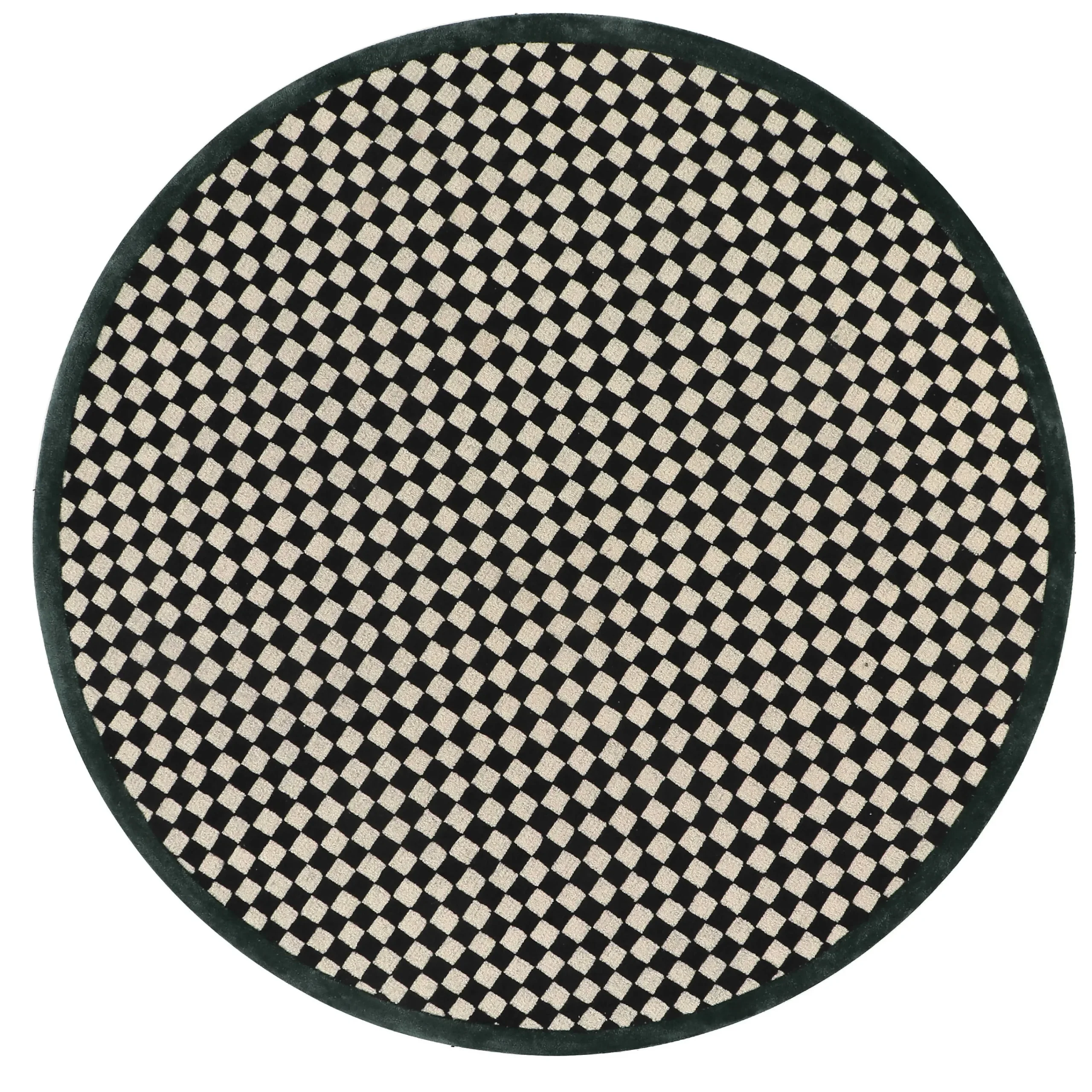 MacKenzie-Childs Check It Out Emerald 6' Round Rug| Rugs