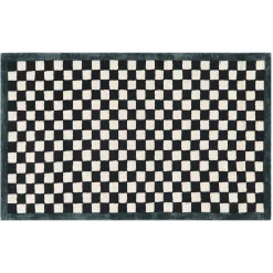 MacKenzie-Childs Check It Out Emerald 2'3 x 3'9 Rug| Rugs
