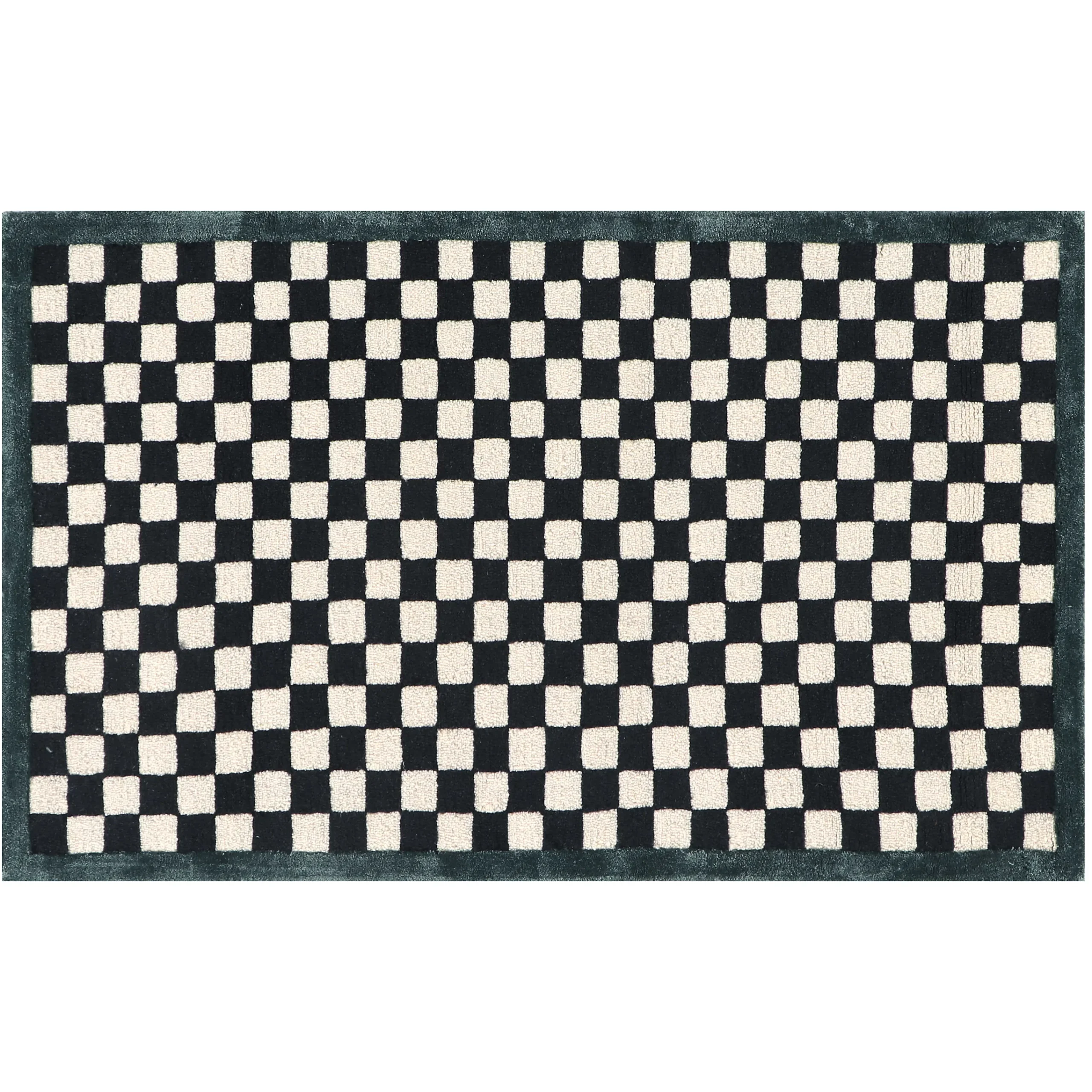 MacKenzie-Childs Check It Out Emerald 2'3 x 3'9 Rug| Rugs