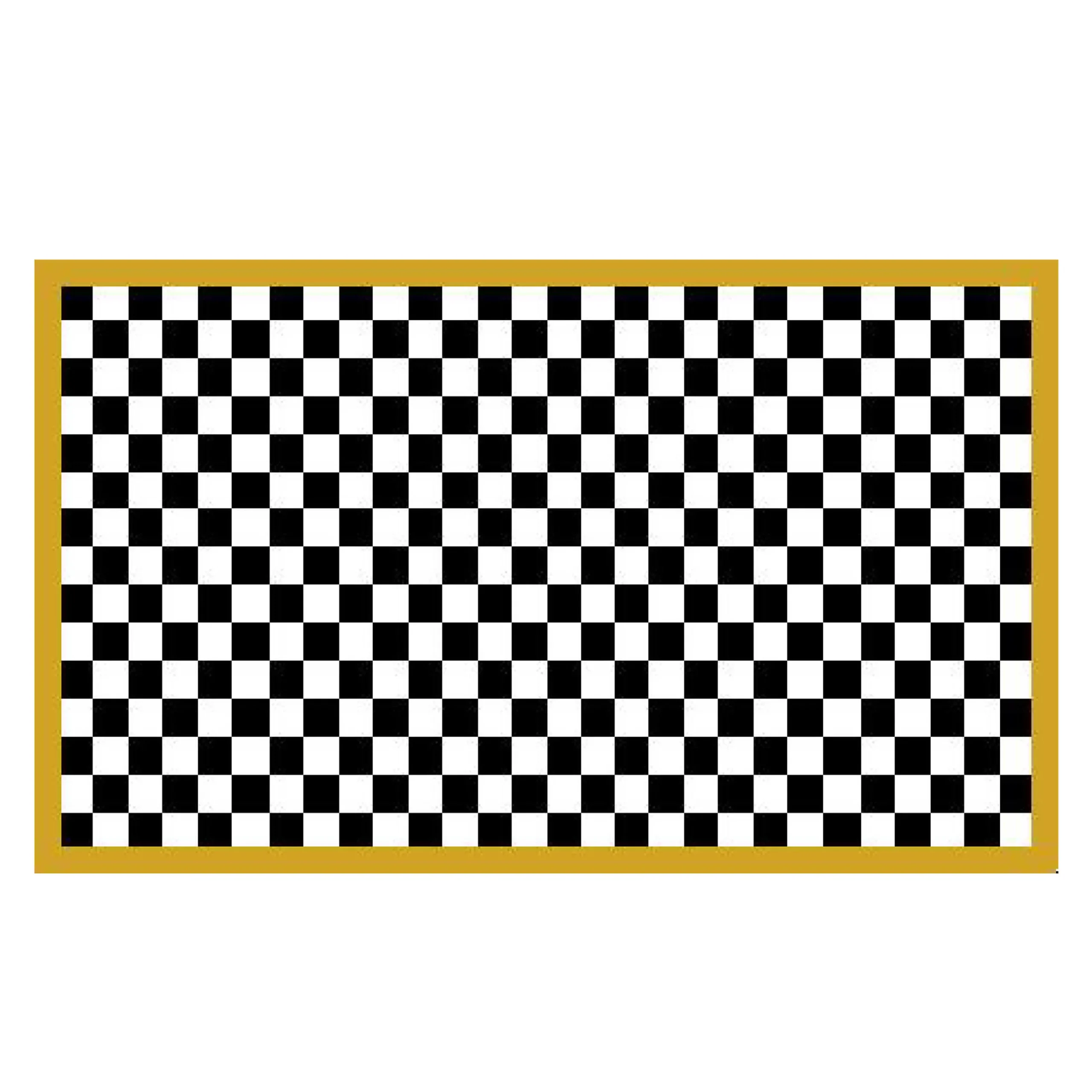 MacKenzie-Childs Check It Out Gold 2'3'' x 3' 9 Rug| Rugs