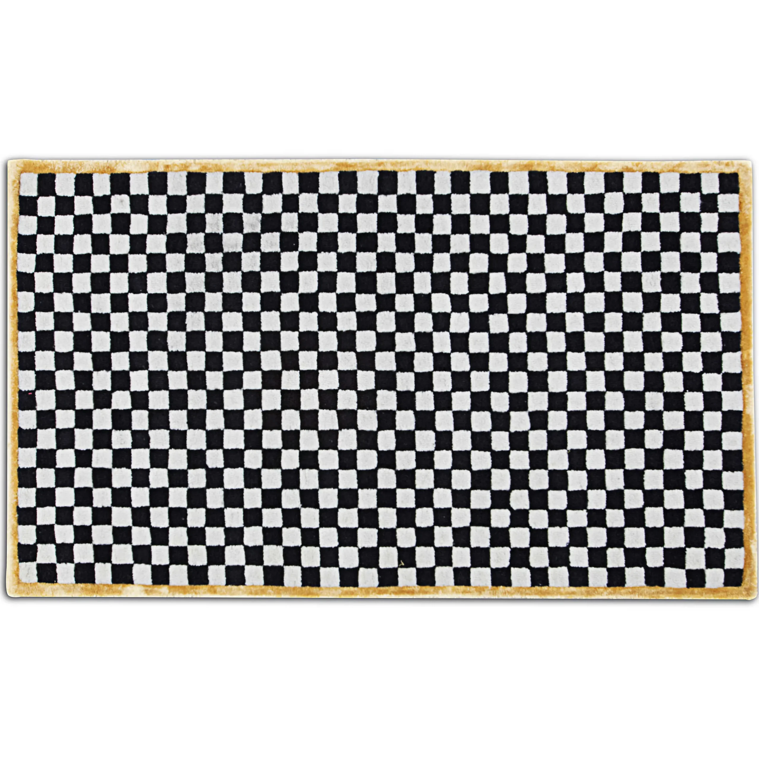 MacKenzie-Childs Check It Out Gold 3' x 5' Rug| Rugs