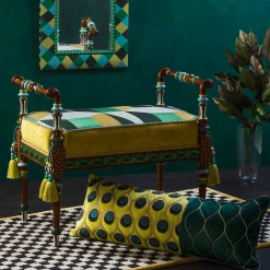 MacKenzie-Childs Check It Out Gold 3' x 5' Rug| Rugs