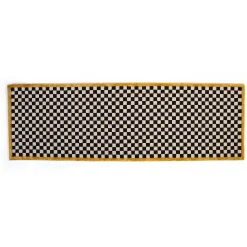 MacKenzie-Childs Check It Out Gold 2'6x 8' Runner| Rugs