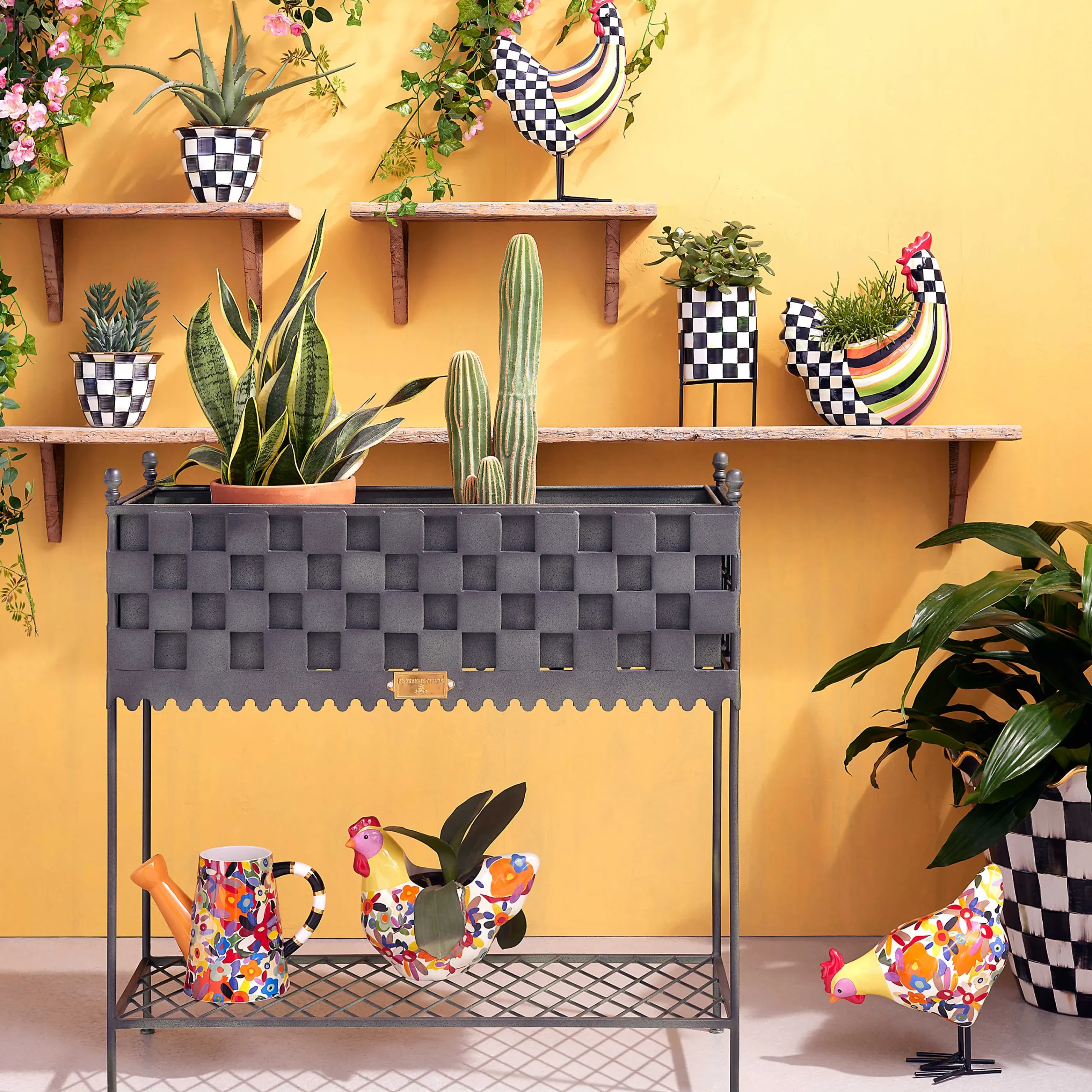 MacKenzie-Childs Check It Out Planter| Spring|Outdoor