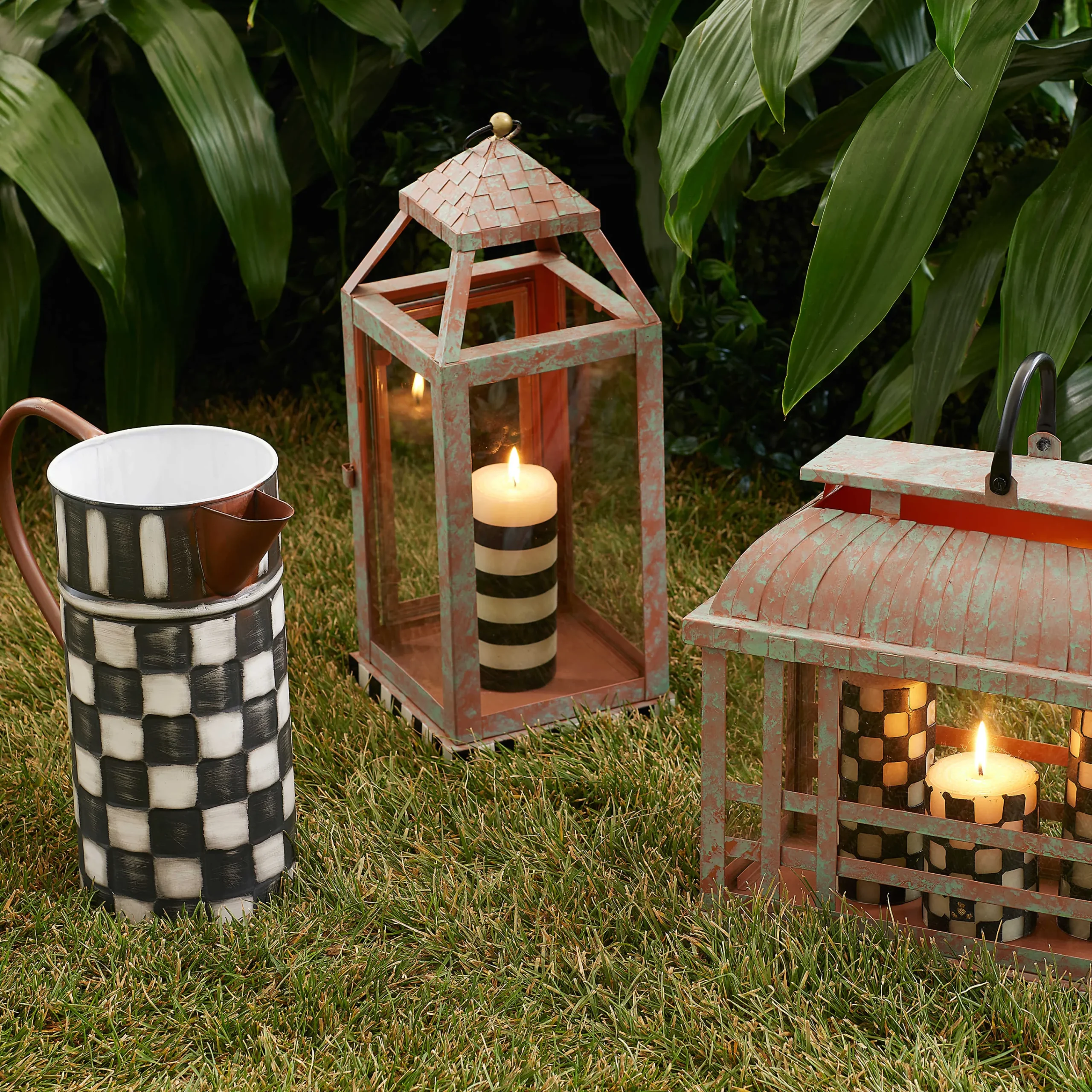 MacKenzie-Childs Check It Out Watering Can| Spring|Outdoor
