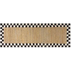 MacKenzie-Childs Check Jute 2'6 x 8' Runner| Rugs