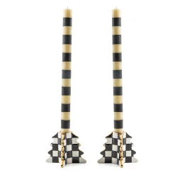 MacKenzie-Childs Check Tree Candle Holders, Set of 2| Holiday|Candles & Fragrances