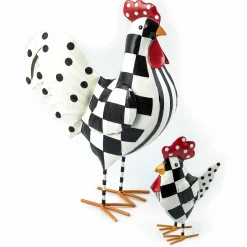 MacKenzie-Childs Checkerdot Roosters - Set of 2| Decor Sets|Room Accents