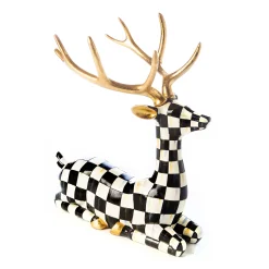 MacKenzie-Childs Checkmate Sitting Deer| Holiday|Room Accents