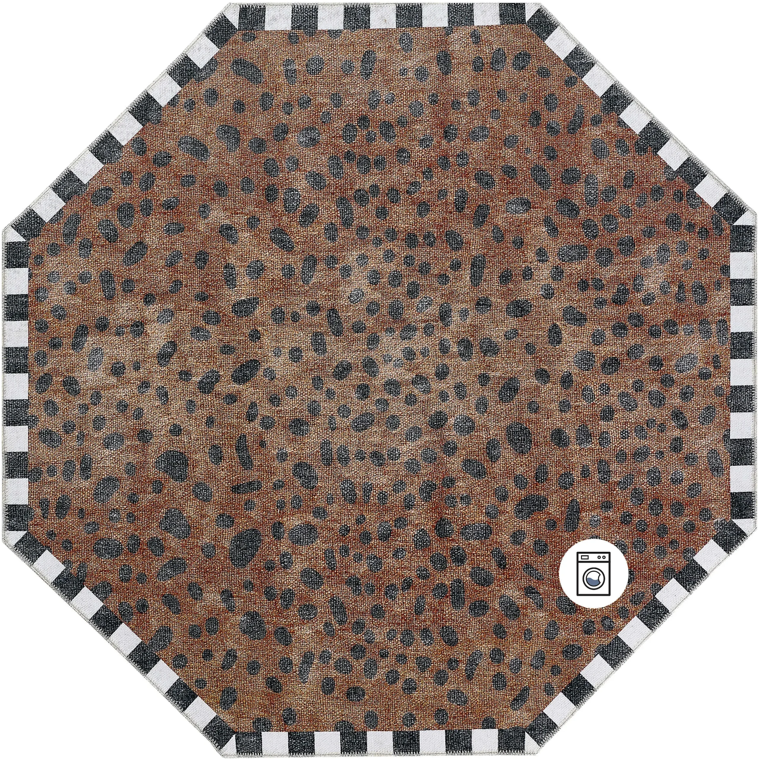 MacKenzie-Childs Cheetah 6' Octagon Washable Rug| Rugs