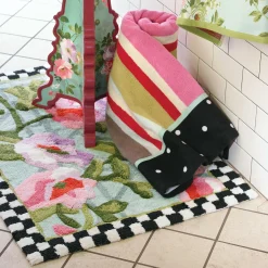 MacKenzie-Childs Chelsea Garden Bath Rug| Bath & Bath Accessories