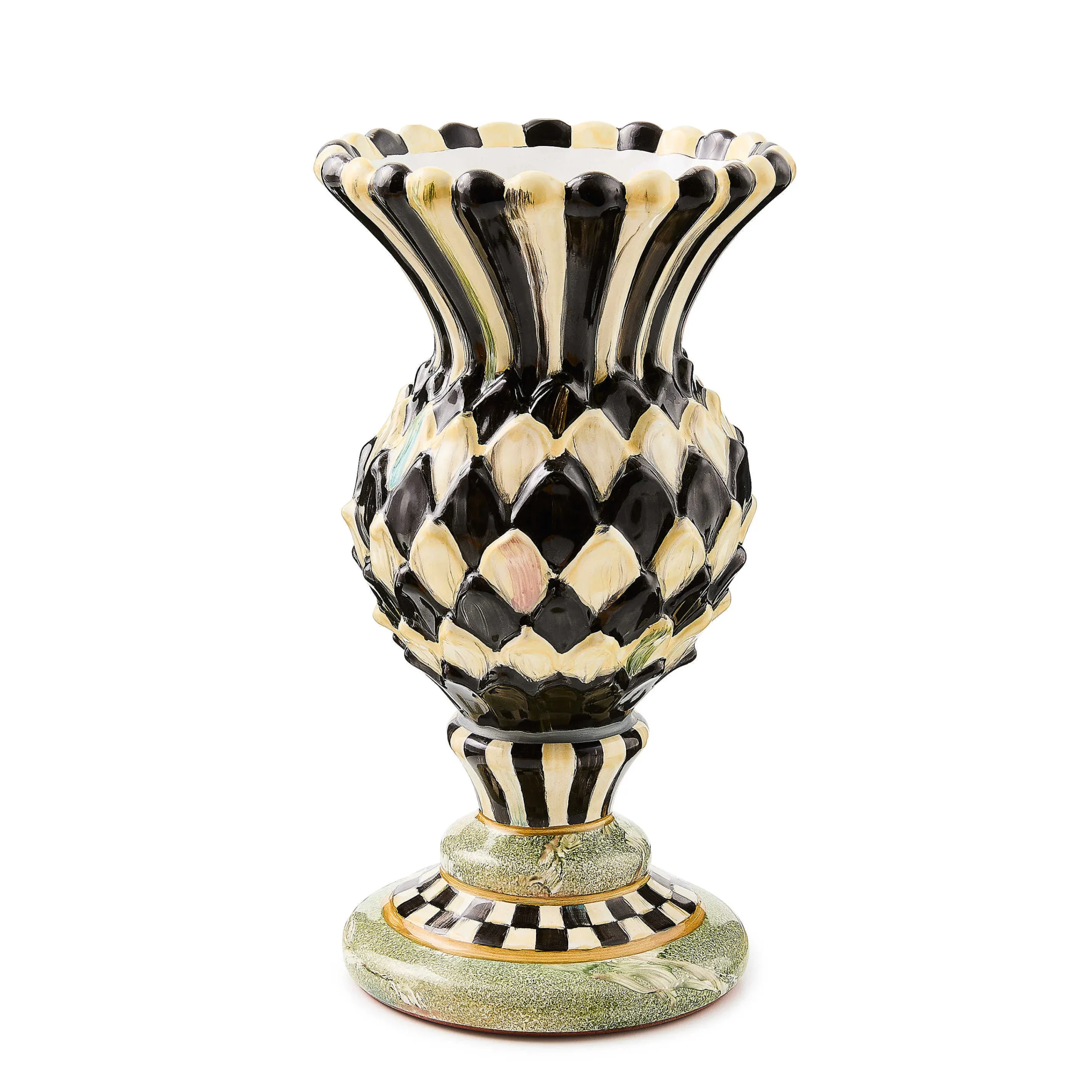 MacKenzie-Childs Cheltenham Ceramic Thistle Urn| Spring|The Fall Shop