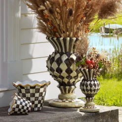 MacKenzie-Childs Cheltenham Ceramic Thistle Urn| Spring|The Fall Shop