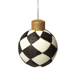 MacKenzie-Childs Classic Courtly Glass Ornaments, Set of 4| Holiday|Decor Sets