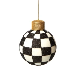 MacKenzie-Childs Classic Courtly Glass Ornaments, Set of 4| Holiday|Decor Sets