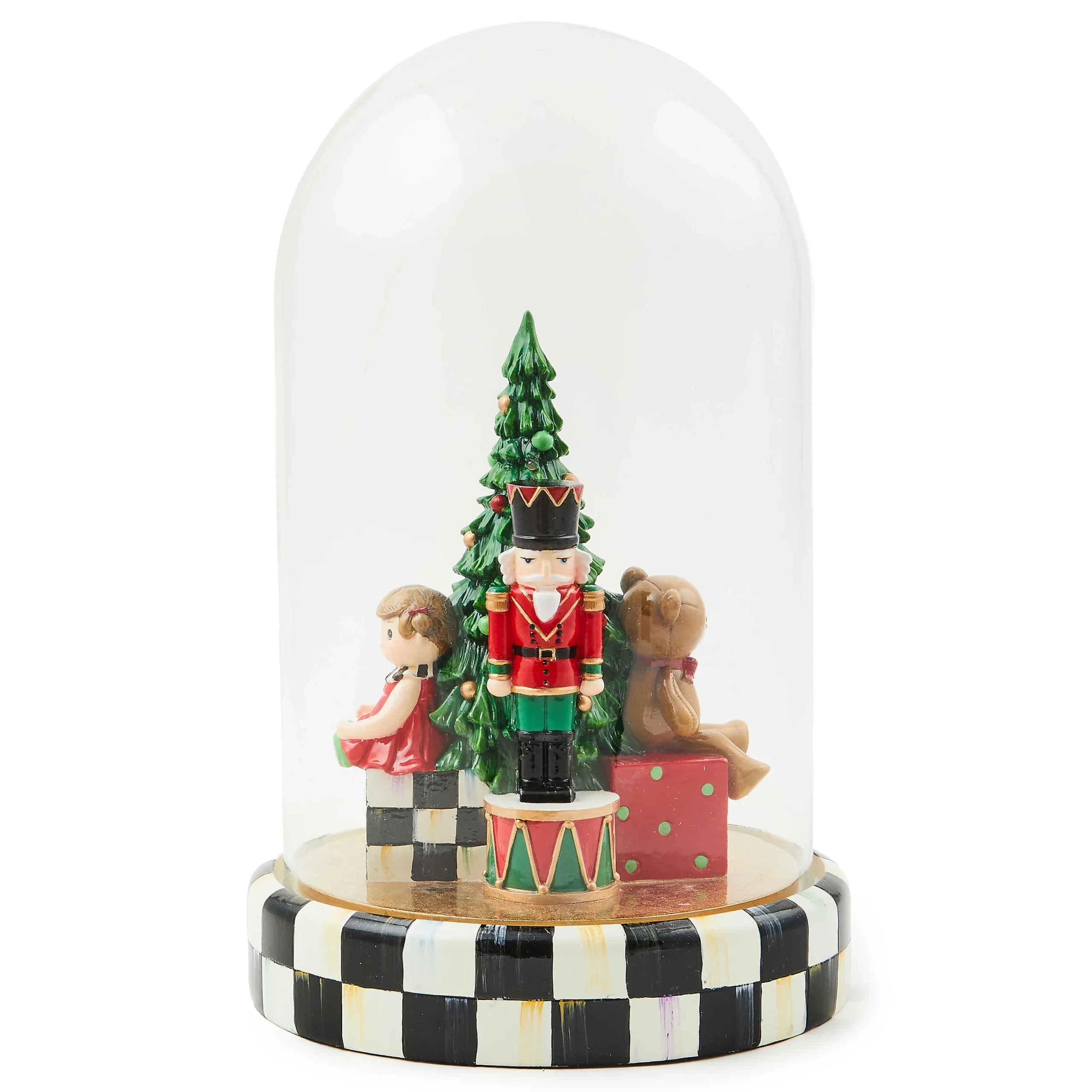 MacKenzie-Childs Classic Courtly Illuminated Nutcracker Cloche| Holiday|Room Accents