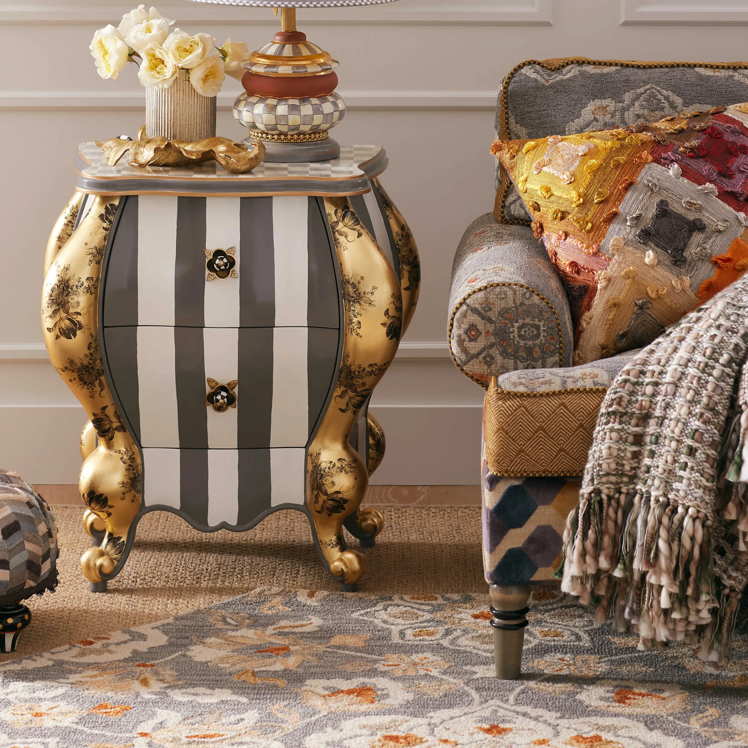 MacKenzie-Childs Cobblestone 6' Octagon Rug| Rugs