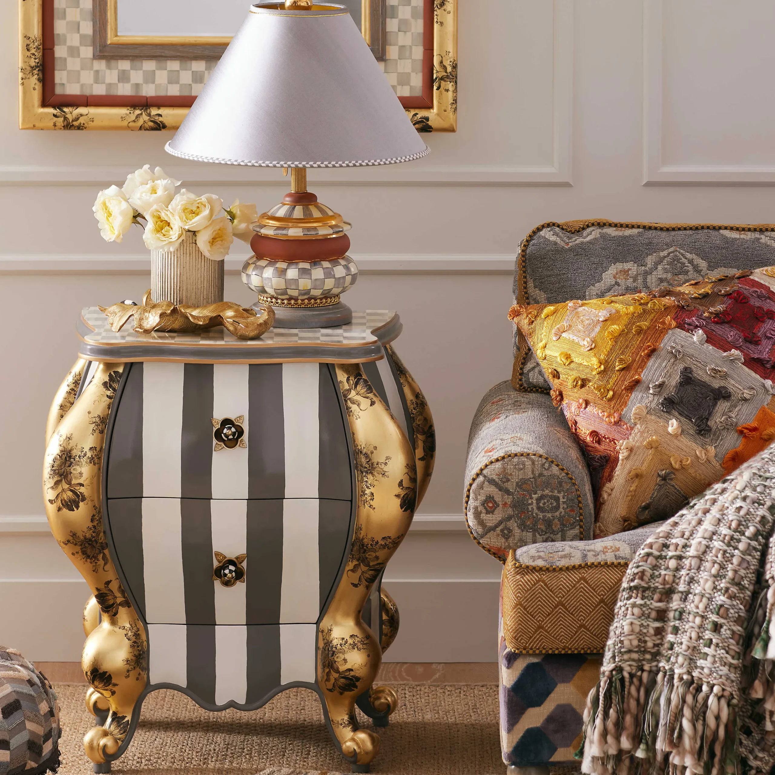 MacKenzie-Childs Cobblestone Basket Weave Throw| Pillows, Throws, & Cushions|Room Accents