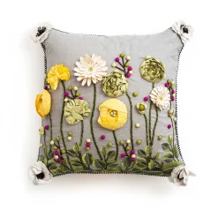 MacKenzie-Childs Coming Up Daisies Square Throw Pillow| Spring|Pillows, Throws, & Cushions