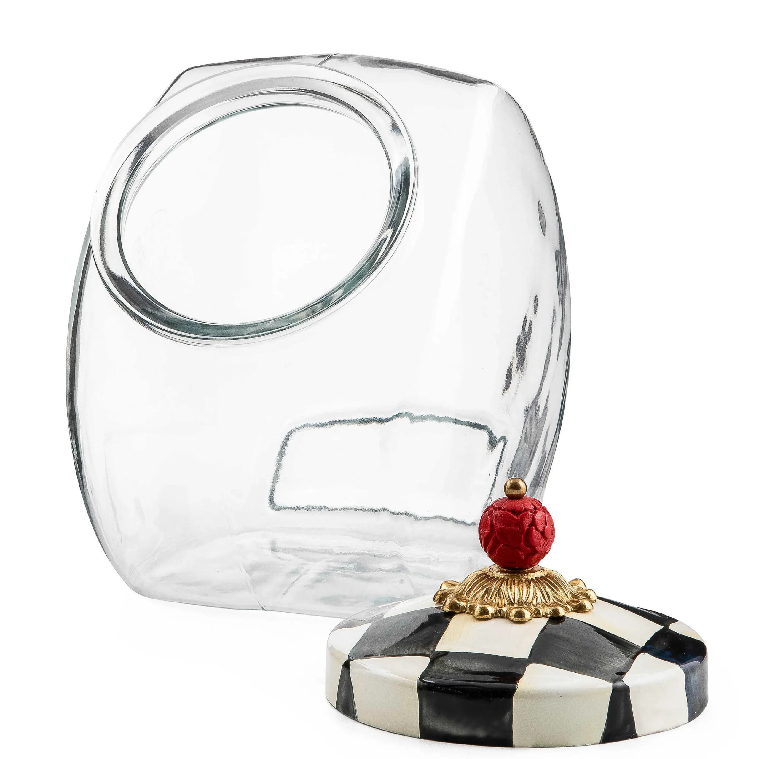MacKenzie-Childs Cookie Jar with Courtly Check Lid| Kitchen Storage & Organization