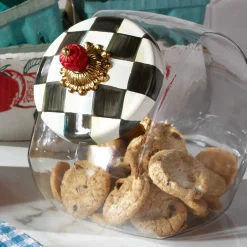 MacKenzie-Childs Cookie Jar with Courtly Check Lid| Kitchen Storage & Organization