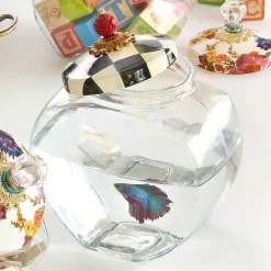 MacKenzie-Childs Cookie Jar with Courtly Check Lid| Kitchen Storage & Organization