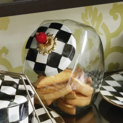 MacKenzie-Childs Cookie Jar with Courtly Check Lid| Kitchen Storage & Organization
