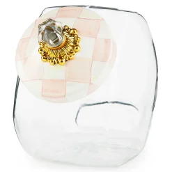 MacKenzie-Childs Cookie Jar with Rosy Check Lid| Spring|Kitchen Storage & Organization