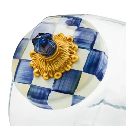 MacKenzie-Childs Cookie Jar with Royal Check Lid| Kitchen Storage & Organization