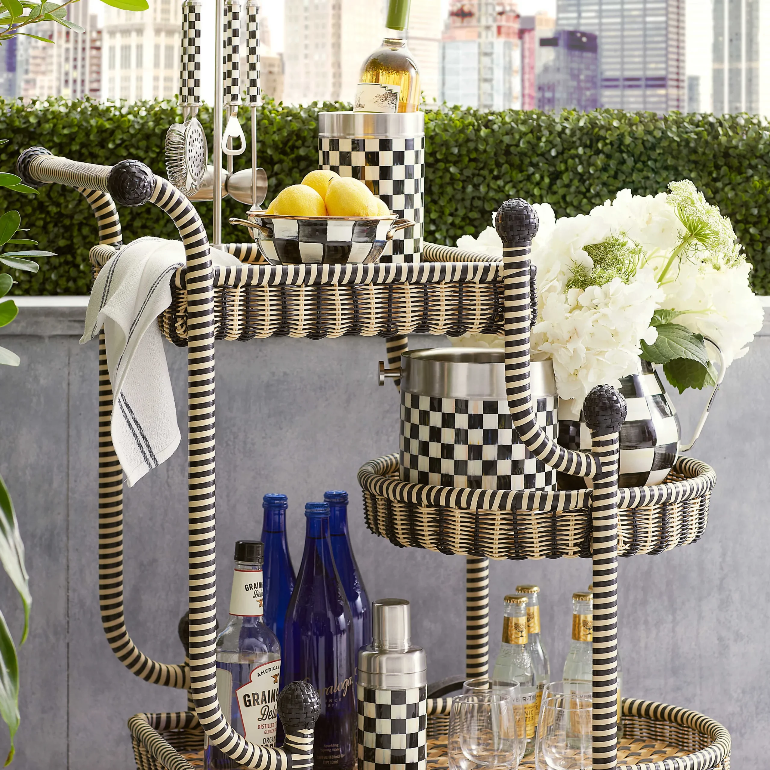 MacKenzie-Childs Courtly Check 3260 Bar Tool Set| Drinkware|Bar Entertaining