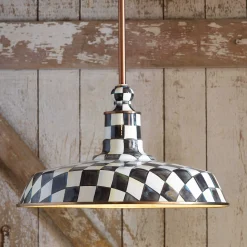 MacKenzie-Childs Courtly Check 18 Barn Pendant Lamp| Lighting