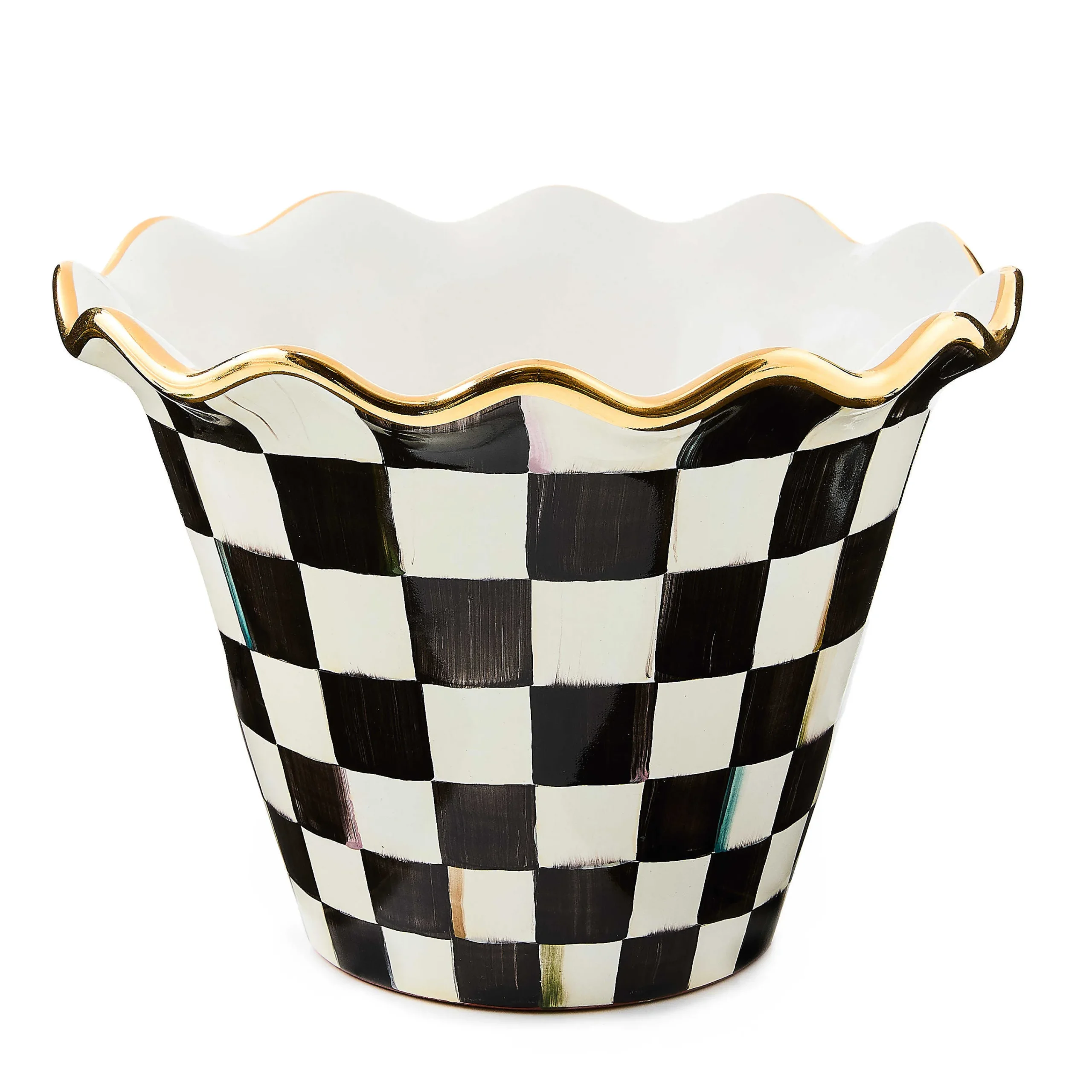 MacKenzie-Childs Courtly Check 8 Ceramic Garden Pot| Spring|The Fall Shop