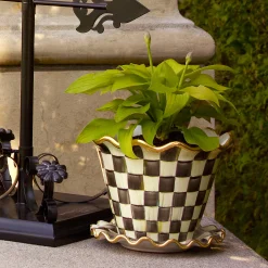 MacKenzie-Childs Courtly Check 8 Ceramic Garden Pot| Spring|The Fall Shop