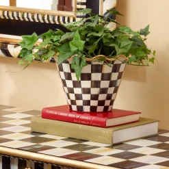 MacKenzie-Childs Courtly Check 8 Ceramic Garden Pot| Spring|The Fall Shop