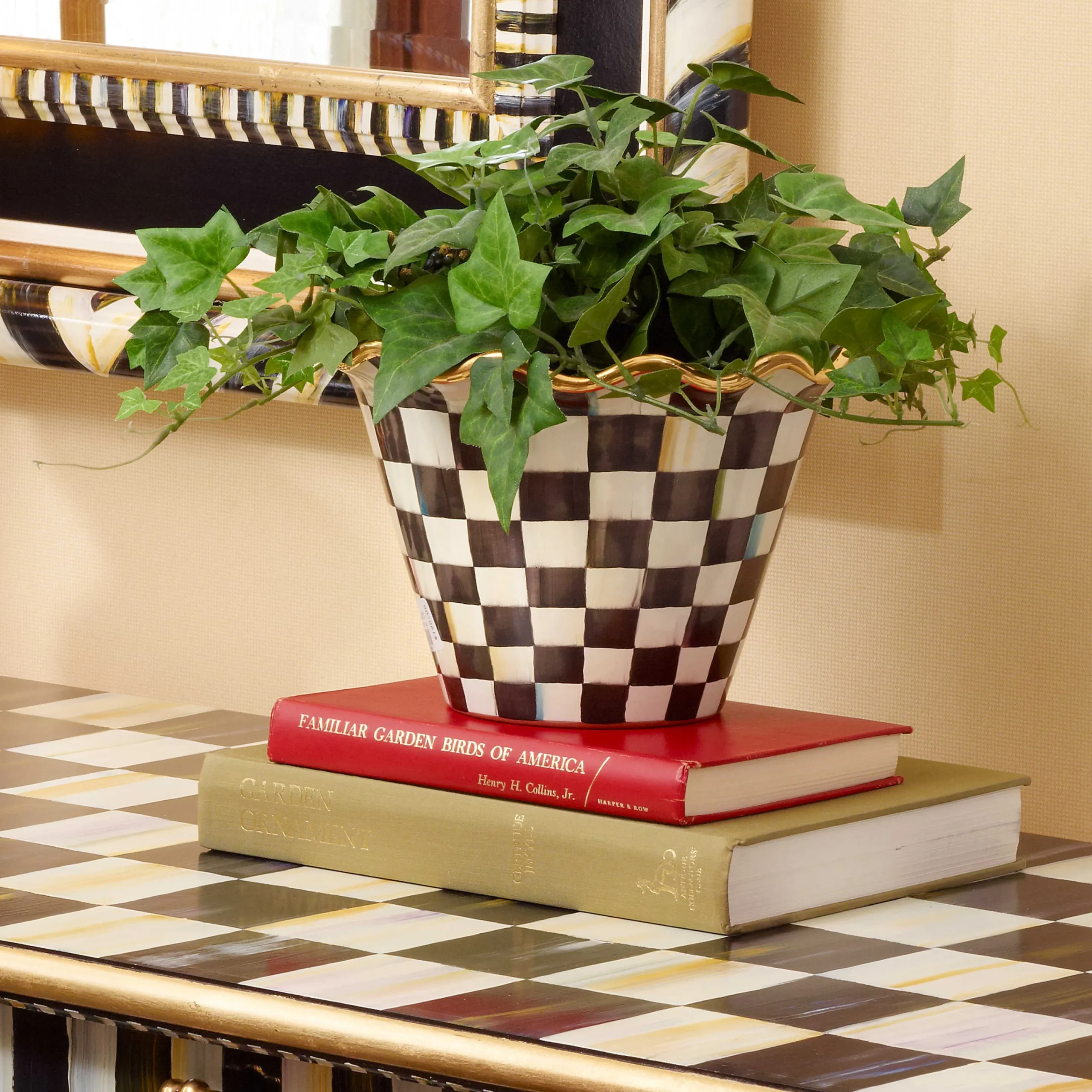 MacKenzie-Childs Courtly Check 8 Ceramic Garden Pot| Spring|The Fall Shop