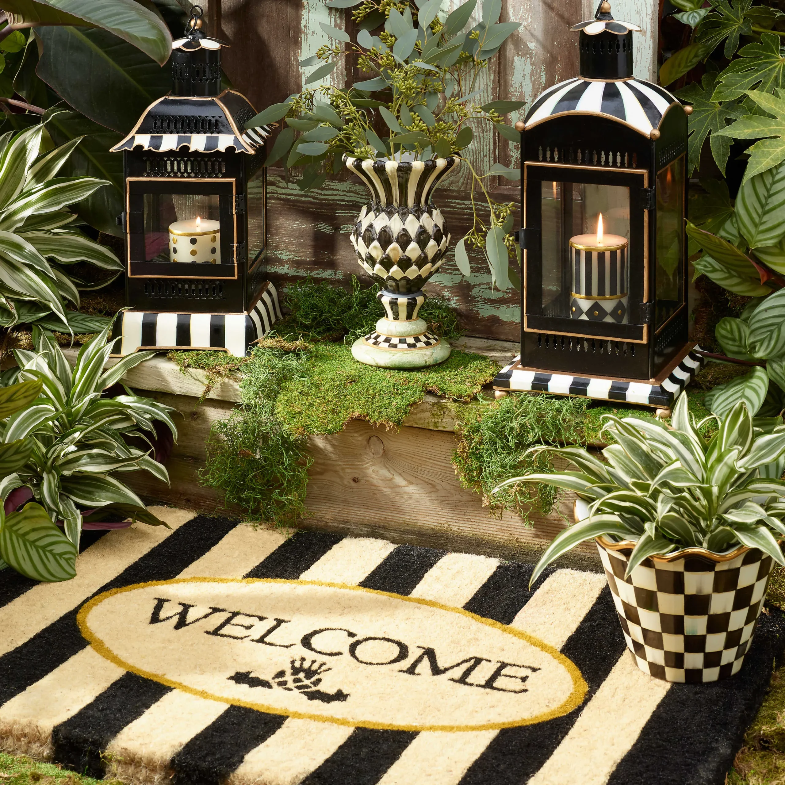 MacKenzie-Childs Courtly Check 8 Ceramic Garden Pot| Spring|The Fall Shop