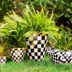 MacKenzie-Childs Courtly Check 8 Ceramic Garden Pot| Spring|The Fall Shop