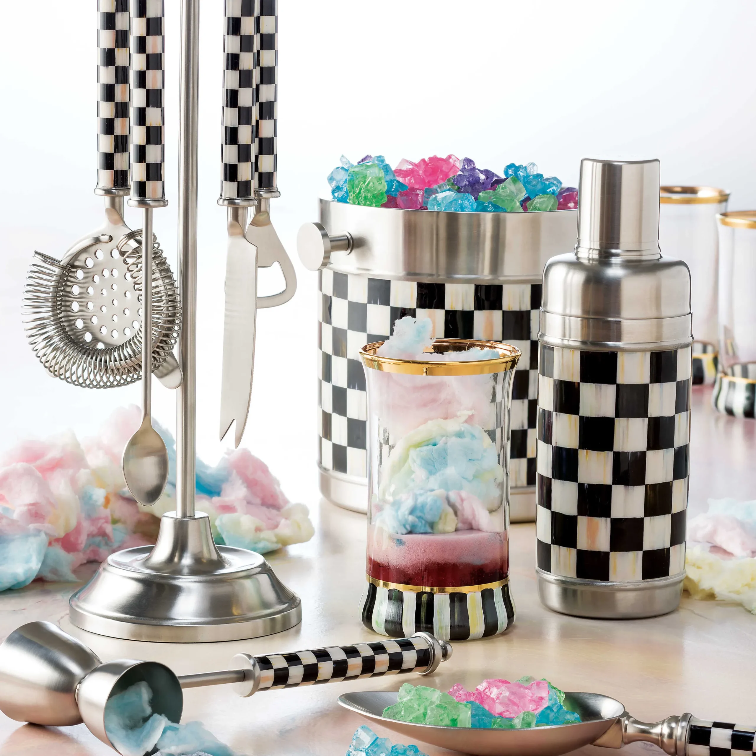 MacKenzie-Childs Courtly Check 3260 Cocktail Shaker| Drinkware|Bar Entertaining
