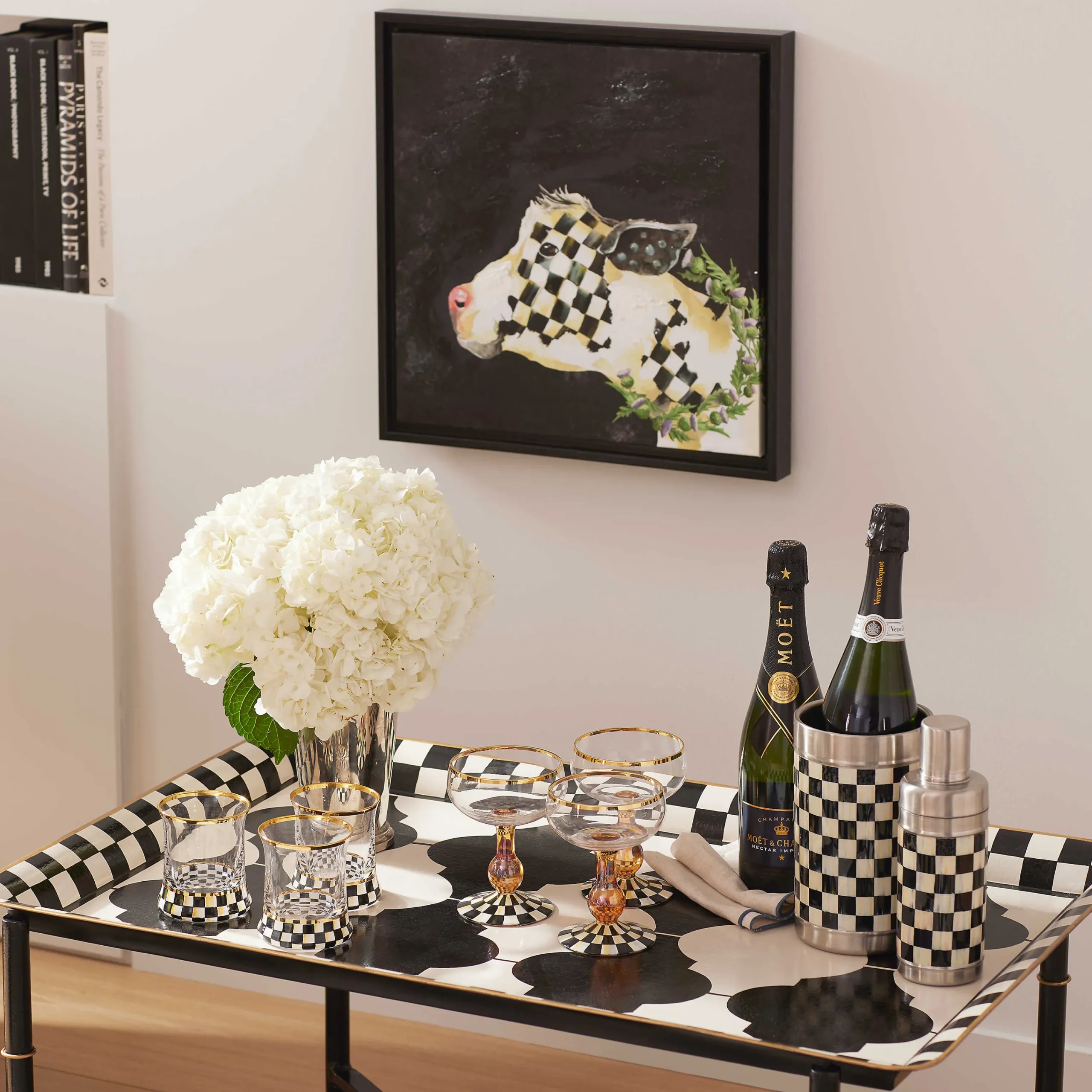 MacKenzie-Childs Courtly Check 3260 Cocktail Shaker| Drinkware|Bar Entertaining