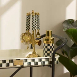 MacKenzie-Childs Courtly Check 3260 Gold Edition Bar Set| Holiday|Drinkware