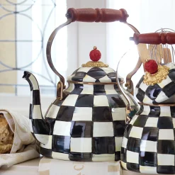 MacKenzie-Childs Courtly Check 3 Quart Tea Kettle| Tea Kettles