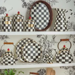 MacKenzie-Childs Courtly Check 2 Quart Tea Kettle| The Coffee Shop|Fall Entertaining