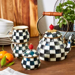 MacKenzie-Childs Courtly Check 2 Quart Tea Kettle| The Coffee Shop|Fall Entertaining