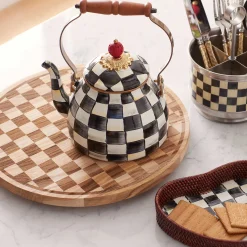 MacKenzie-Childs Courtly Check 2 Quart Tea Kettle| The Coffee Shop|Fall Entertaining
