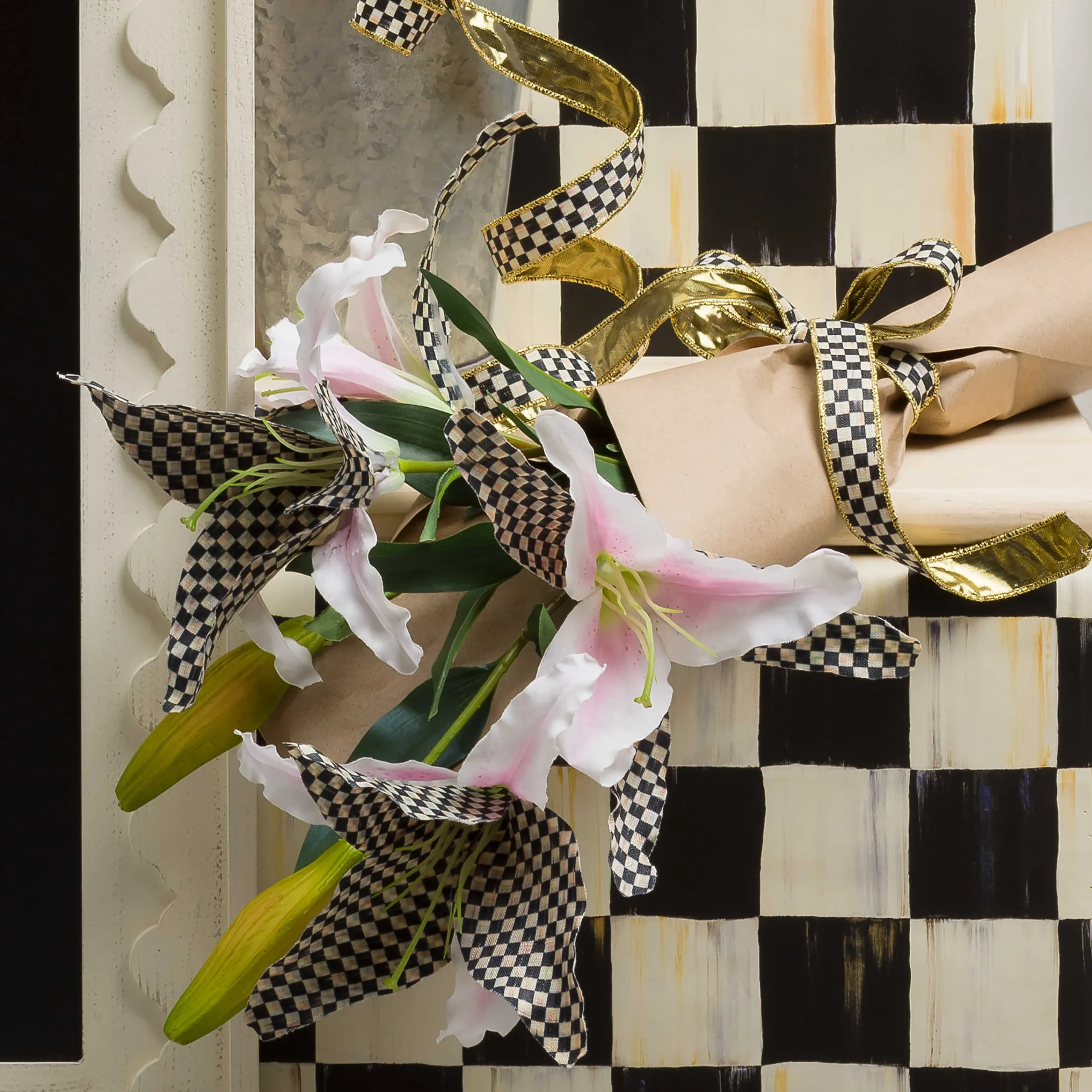 MacKenzie-Childs Courtly Check 1 Ribbon| Holiday|Finishing Touches