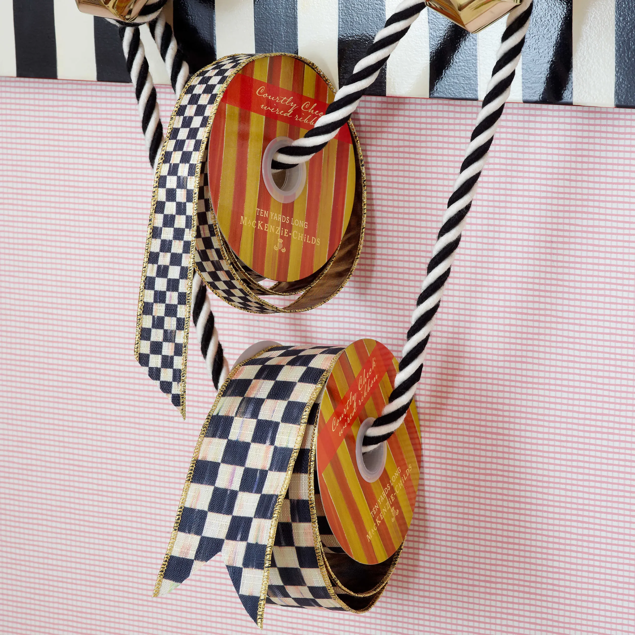MacKenzie-Childs Courtly Check 1 Ribbon| Holiday|Finishing Touches