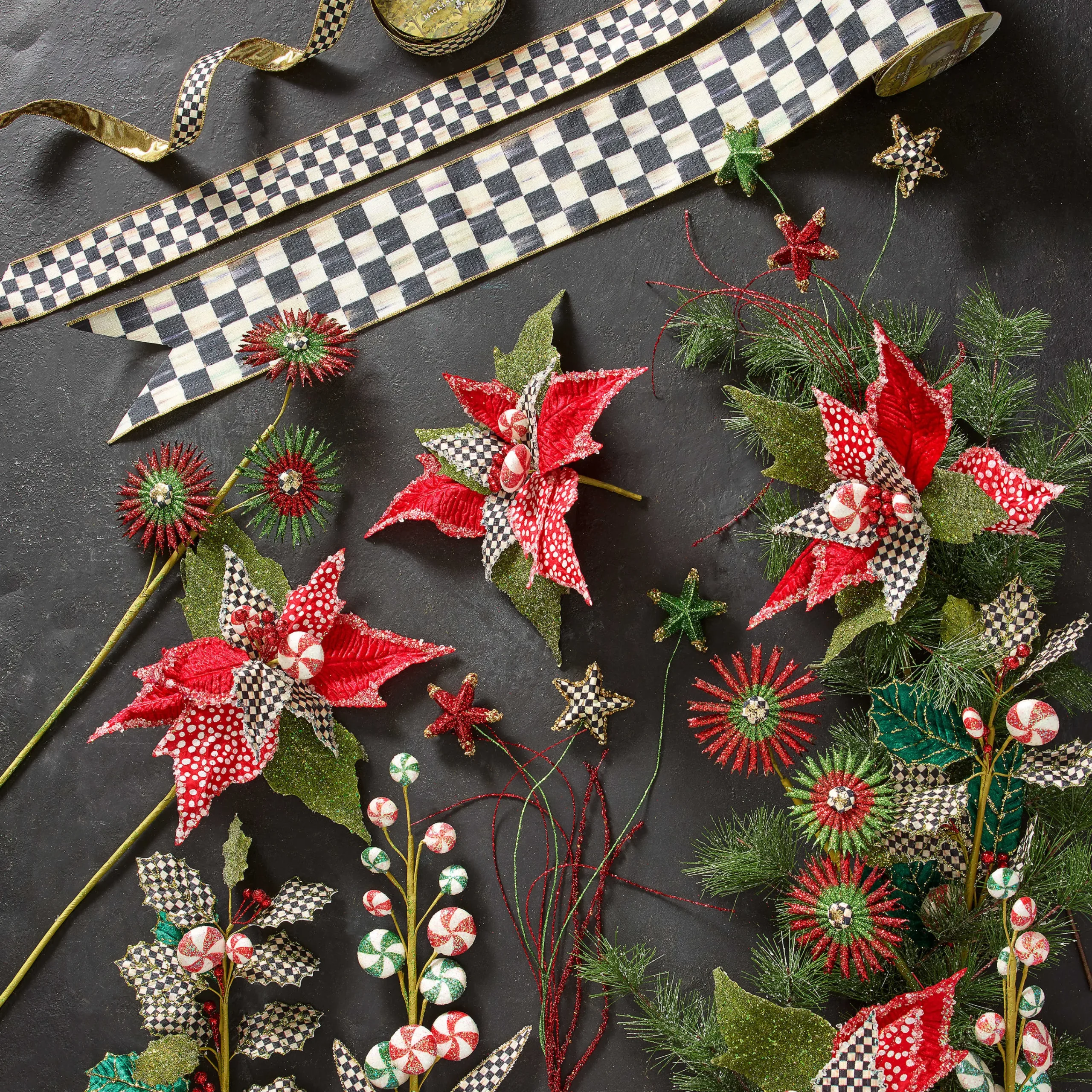 MacKenzie-Childs Courtly Check 1 Ribbon| Holiday|Finishing Touches